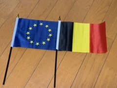 EU旗 ベルギー国旗 手旗 2本セットのサムネイル