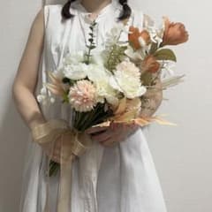 【新品】アーティシャルフラワー　ブーケ/ブートニア - 5
