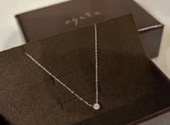 agete K10 一粒ダイヤネックレス 0.03ct 40cm 箱付き - メルカリ