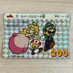 スーパーマリオブラザーズ3 カード ルイージとピーチ姫 キラ プリズム