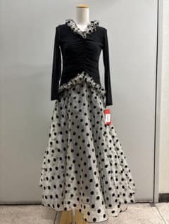 社交ダンス用水玉ワンピース