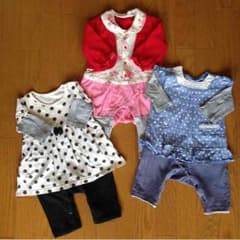 女の子☆ロンパース☆3枚セットのサムネイル