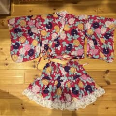 キッズ 浴衣ドレス セパレート 130 菊柄のサムネイル