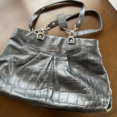 COACH クロコ型押し レザー ハンドバッグのサムネイル