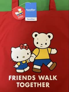 familiar ハローキティ コラボ トートバッグ 新品 レッド - メルカリ