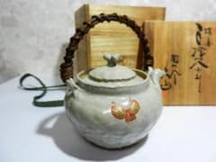 明治期の萬古焼名工「圓相舎　小川半助」作　手捻茶器（急須） 明治期の萬古焼名工「圓相舎 小川半助」作 手捻茶器（急須） - メルカリ
