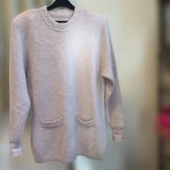 ビジュー装飾付き 長袖ニット ベージュのサムネイル