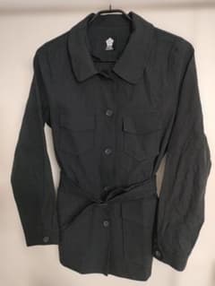 미품 ✦ MARYQUANT 마리크 앙트 벨트 첨부 사파리 재킷 M 블랙