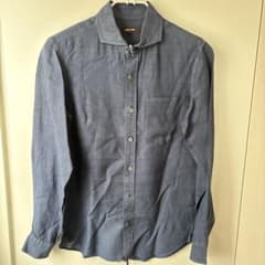 COMME CA MEN 長袖シャツ ネイビーのサムネイル