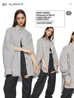LOOSE ARM SLIT STRIPE SHIRTのサムネイル