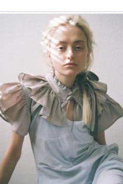 【Papier】Enfant holder blouse/grey 付け襟のサムネイル