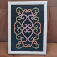 ウィルタ(アイヌ)刺繍 A4額入り 壁掛けNO.28のサムネイル