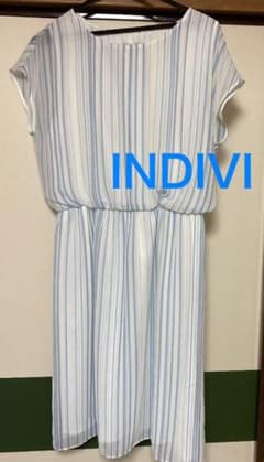 INDIVI 爽やかストライプワンピースのサムネイル