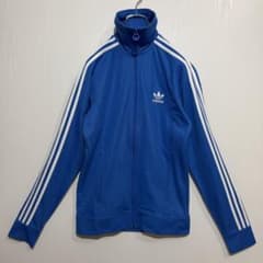 adidas ジャージ トラックジャケット ブルー L トレフォイル TJ105