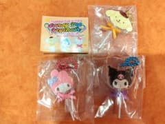 サンリオ　キャンディポップキーホルダー　ポムポムプリン　マイメロ　クロミ