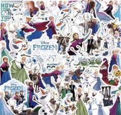 아나운서와 눈의 여왕 스티커 50장 세트 방수 Disney Frozen