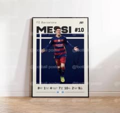 メッシ FCバルセロナ サッカーポスター アートポスター A4 パロディー