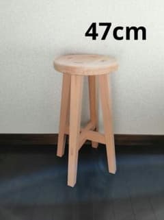 【ほぞ組】木製スツール　高さ43cm　丸椅子　stool　花台 ほぞ組】木製スツール 高さ47cm 丸椅子 stool 花台 - メルカリ