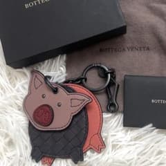 極美品✨️ボッテガヴェネタ イントレチャート ピギー キーリング ぶた