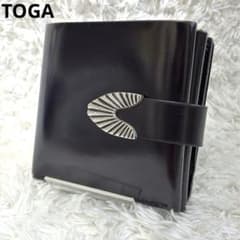 TOGA ARCHIVES レザー 二つ折り財布 コンチョ ブラック 本革 - メルカリ