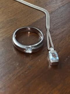 シルバー925 ネックレス リング セットのサムネイル
