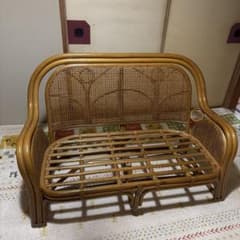 ラタン 2人掛けソファ 籐家具 椅子のサムネイル