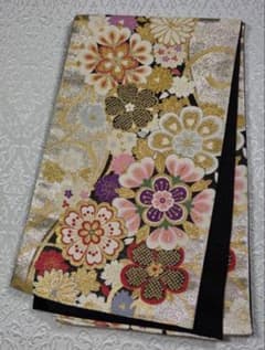 ak-009 正絹袋帯 振袖 成人式 美品 桜 菊 古典吉祥文様 - メルカリ