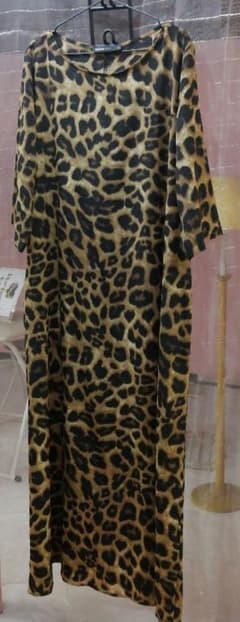 大きいサイズ☆ヒョウ柄ロングワンピースのサムネイル
