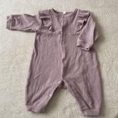 フリル付きロンパース 70cm ピンクのサムネイル