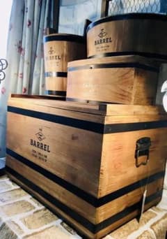 レア‼︎★ BARREL 木箱 プランターセット4点 ガーデニング デコレーションのサムネイル