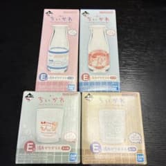 치이카와 이치 반 쿠지 E상 유카미가리 유리 4점 세트