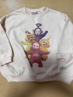 最終お値下げ　水通しのみTeletubbies トレーナー 100cm ベージュのサムネイル