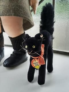 ベルベットの黒猫 目が点になったトム キャット 小サイズ ドットアイ