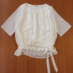 こぶちゃん様専用【美品】シフォン素材のトップス(7分丈)のサムネイル