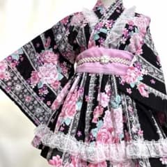 717④浴衣ドレス 地雷系 量産型 姫ギャル ロリータ ♡帯付き♡ - メルカリ