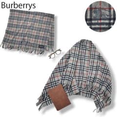 90s 日本製 バーバリー ひざ掛け ストール マフラー ノバチェック柄
