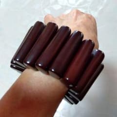 ダークブラウン プラスチック バングル 1831-Bのサムネイル