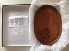 元祖軽井沢彫 大沢屋家具店 盆 桜彫りのサムネイル