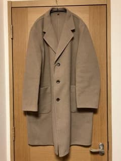 【新品】無印良品ウール混　ダブルフェイス　チェスターコート　Ｌサイズ　ダークグレ m54534208441_1.jpg?1766589527