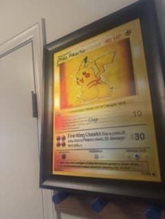 Thicc Pokemon card, framed, one piece.