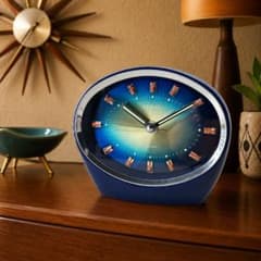 動作品】CITIZEN ゼンマイ 置き時計 ミッドセンチュリー スペース