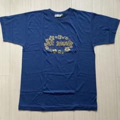 【新品未使用】プリントTシャツ 夏 レトロ ヴィンテージ ブルー Lサイズのサムネイル