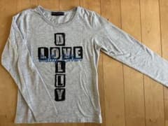 DOLLY RIBBON 長袖カットソー グレー 150cmのサムネイル