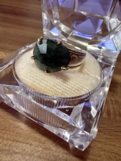 【agete】シルバー×k10 グリーンアベンチュリン 11号 リング agete】シルバー×k10 グリーンアベンチュリン 11号 リング agete