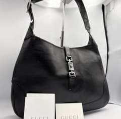 GUCCI グッチ ワンショルダーバッグ 本革 黒 シルバー金具/829 - メルカリ