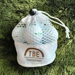 【未使用】Tobiemon ゴルフボール12個 メッシュポーチ入りのサムネイル