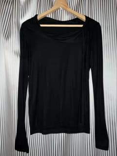 Yohji Yamamoto ドレープネック 長袖カットソー レーヨン100% Yohji Yamamoto ドレープネック 長袖カットソー レーヨン100% - メルカリ