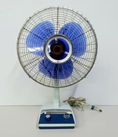 昭和レトロ！当時物 三菱電機 D300-G型 扇風機 3枚羽根 ブルー - メルカリ