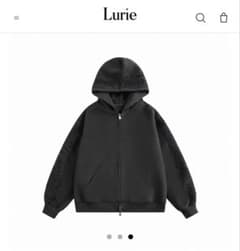 Lurie グラフィックラインジップパーカー ブラックのサムネイル