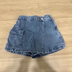 キッズ デニム ラップショートパンツ